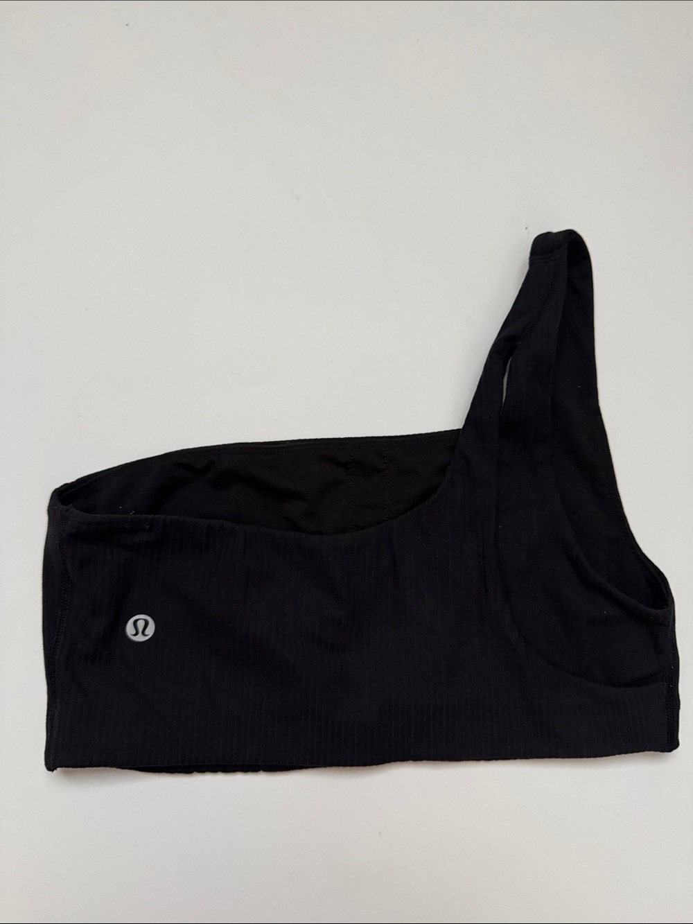 lululemon athletica Black One-Shoulder Ribbed Sports Bra - Asymmetrical Strap